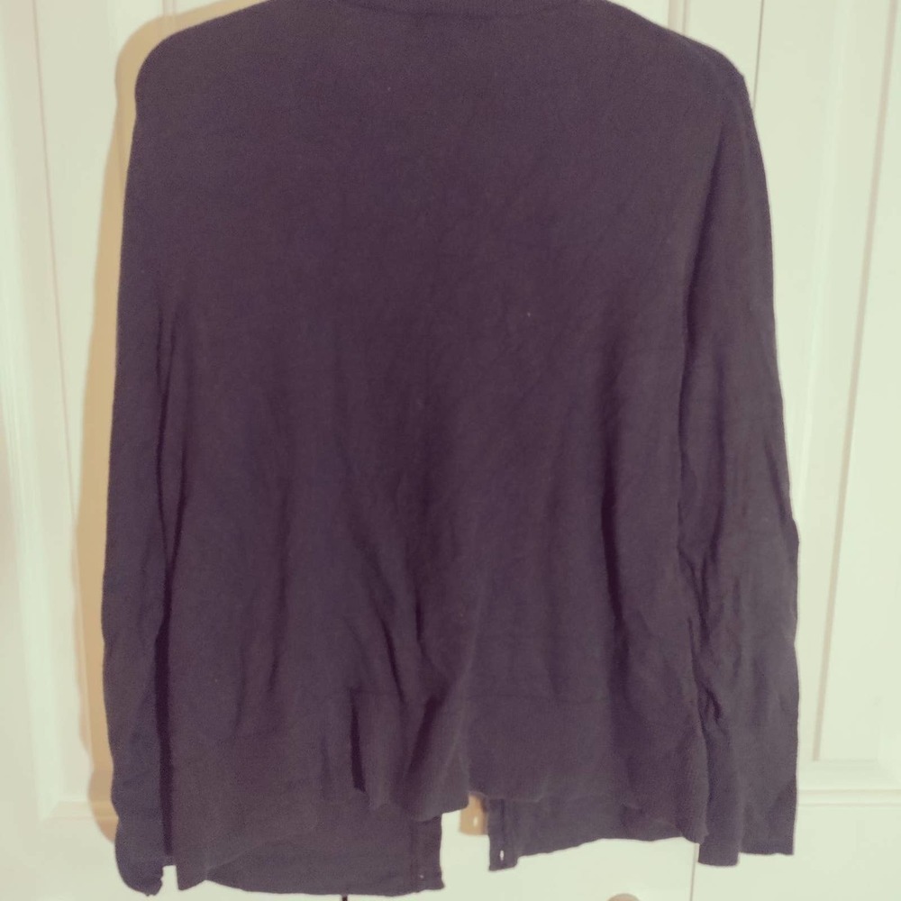 eddie bauer black cardigan sweater women's large - Picture 3 of 4